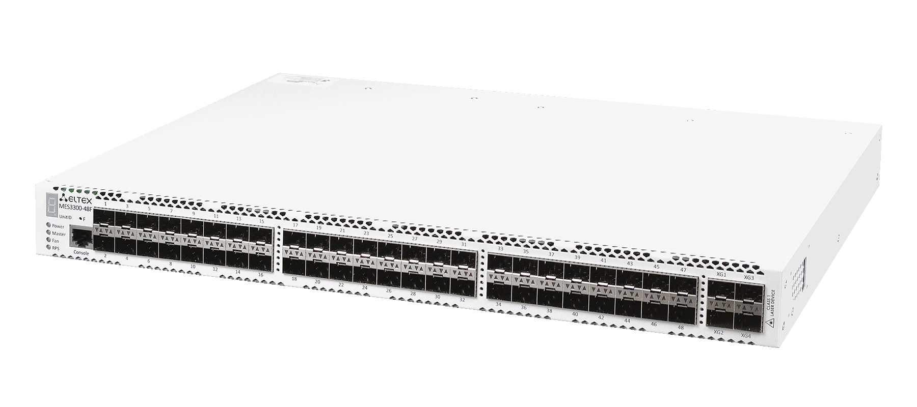 Ethernet-коммутатор MES3300-48, 48 портов 10/100/1000BASE-T (RJ-45), 4 порта 10GBASE-R/1000BASE-X (SFP+/SFP), L3, 2 слота для модулей питания